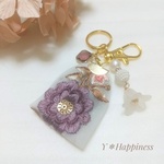 送料無料 NEW♪インド刺繍リボンキーホルダー キーチャーム バッグチャーム    
