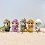 赤ちゃんのニット帽とマフラーのセット【バニラ】