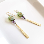 蓮の花と真鍮のピアス