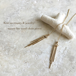 Kiwi タッセルバーチェーンピアス