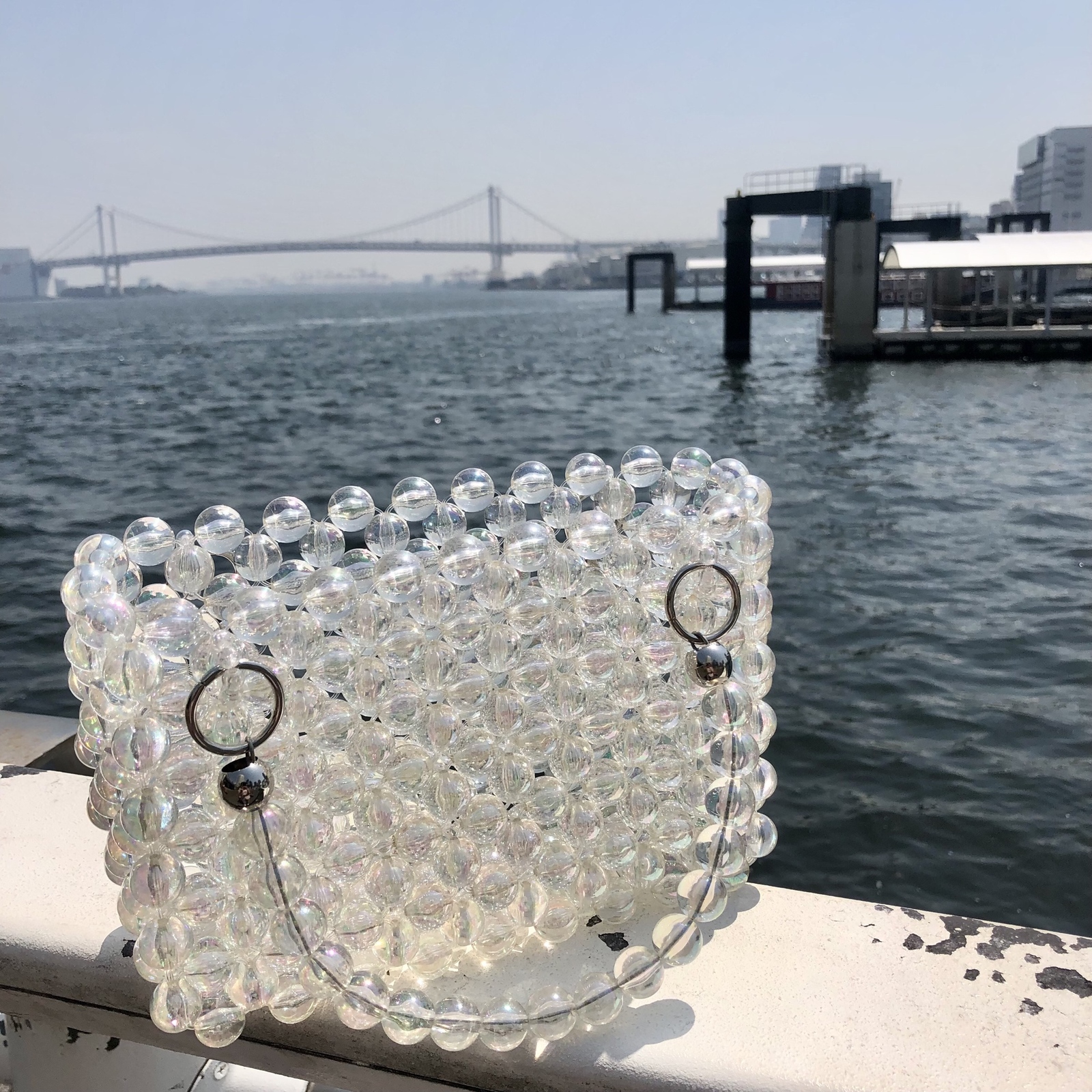 特集掲載！好評につき再販】 ビーズバッグ<mermaid>：clear