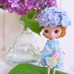 プチブライス★紫陽花コーデ3点セット