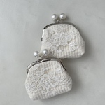embroidery pouch /刺繍レースのがま口ポーチ