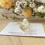 特別価格！【完成品】まんまるぴよちゃんキラキラオレンジソーダリング♪［フリーサイズ対応］