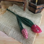 赤いチューリップ2本セット　布花