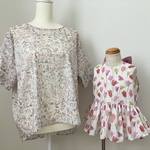 【s様オーダーページ】リバティ Wild Flowers  ワイルドフラワーズ の ワイドカフスTとチューリップシャドーのペンギンチュニック