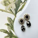Victorian dark night pierce / earring