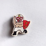 覆面レスラー☆刺繍ブローチ