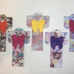 Origami kimono bookmarks 20 sheets / room decorations 折り紙　着物のしおり　20枚