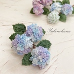 【再販】ブローチ～紫陽花23b（青紫）～