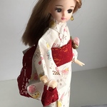 リカちゃん浴衣(ソフトクリーム美味しそう)