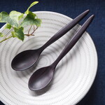 lalami様用オーダー作品-黒檀のスプーン2本セット（コクタン）長さ19.5cm