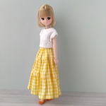 イエロー💛ティアードスカート☆リカちゃん・服☆