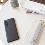 Android クリア×革のベルト フランス産山羊革シュリー ハードケース TPUケース