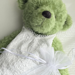 ぽっこりおなかのアンティーク風bear  グリーン【ちょっと訳あり】