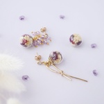 ラベンダーの花結び ピアス＆イヤリング