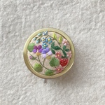 【再販】コットンリネンと刺繍の野の花ピルケース4