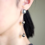 【特集掲載】シルバーボールチェーンピアス シルバー/イヤリング  P615