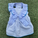 現品限り!爽やかブルーのフェミニンフリルワンチャンワンピ