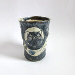 佐藤大士　猫のフリーカップ＊黒猫と白猫