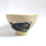 佐藤大士　猫のごはん茶碗＊ごろーん黒猫