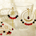 *Red×Black*　フープ　樹脂ノンホールピアス