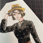 水彩原画　カレンダー　パールフェザー