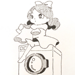 洗濯機と女の子