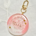 ♡いちごミルク　シェイカーキーホルダー♡