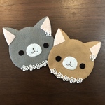 2枚セット　◎   ねこちゃんコースター