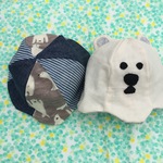 男の子パッチワーク♡しろくまさんのチューリップハット  