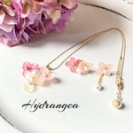 紫陽花のアクセサリーシリーズ　ピンク系（単品のお値段です）