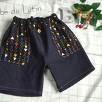 【受注製作】ハーフパンツ 星柄✰ さんかく柄△ size100〜120