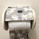 トイレットペーパーカバー（まったり猫✖️グレー）