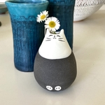 猫 花瓶　一輪挿し