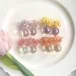 【yellow】お花のちゅるんピアス(イヤリング)🌸