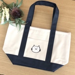 Smileにゃんこの保冷ミニトートバッグ(ネイビーブルー)
