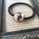 とんぼ玉ヘアゴム(花の雫)