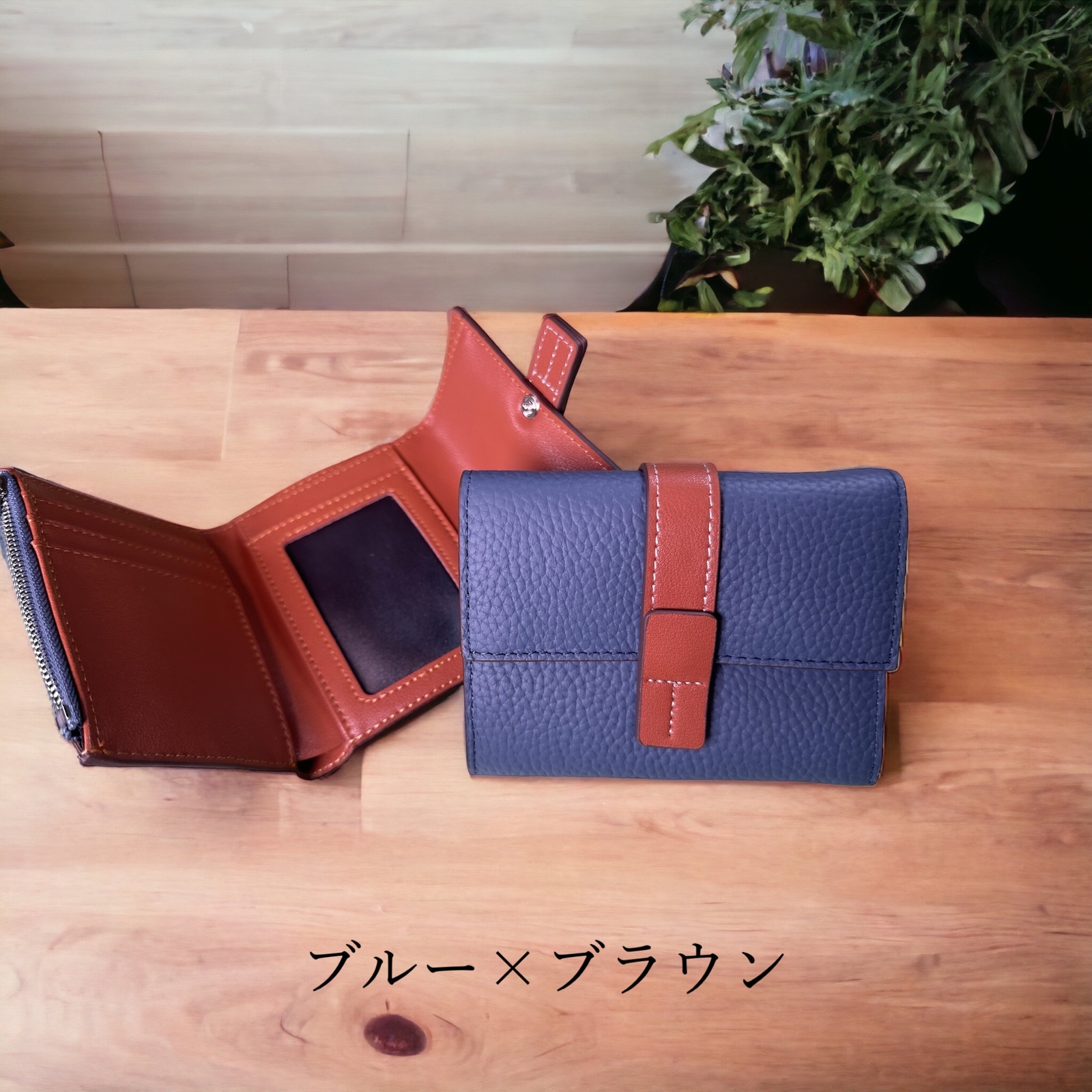 全9色》 イタリアンレザー 三つ折り財布 本革 ミニ財布