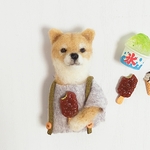 アイス大好き♡柴犬のブローチ