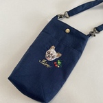 mai-jiro様オーダー品☆犬の手刺繍のショルダーポーチ