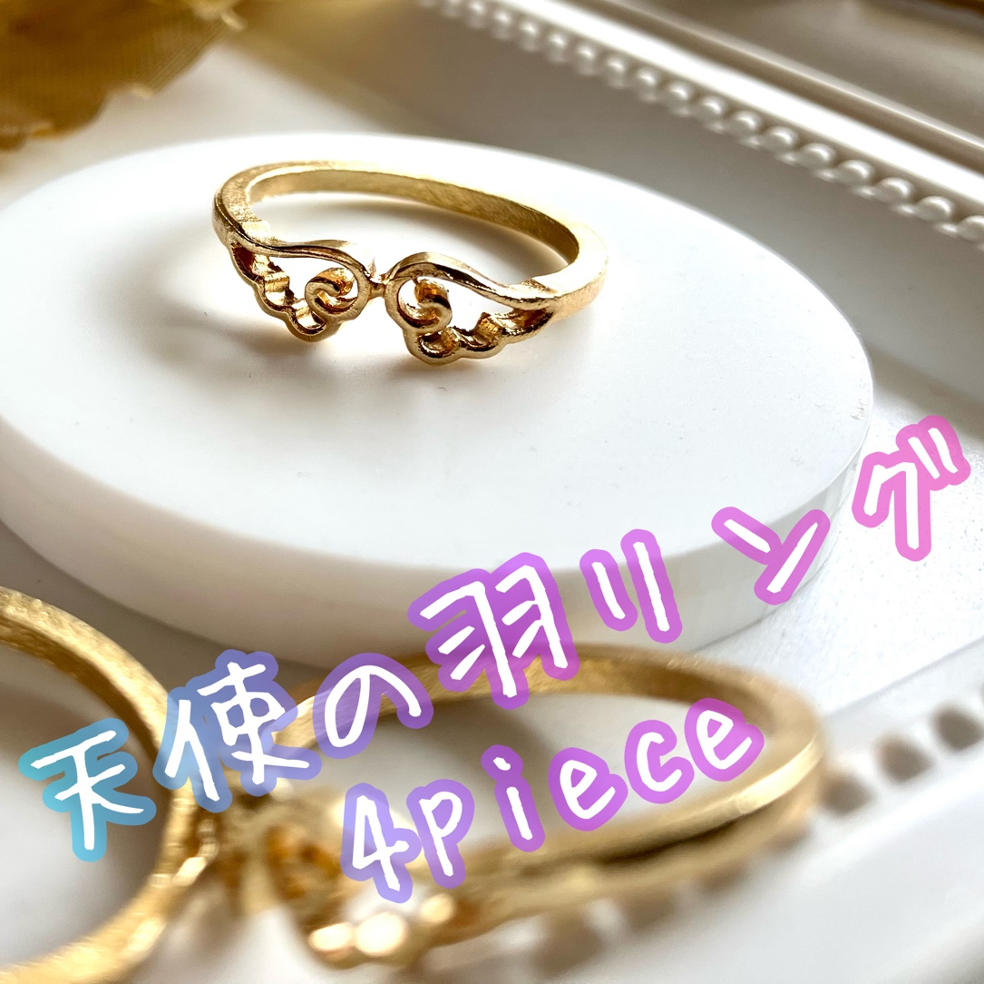 【新品】天使の羽デザイン リング アクセサリー 指輪 ローズゴールド レディース 天使の羽モチーフ リング レディース 指輪 ring | LAVISH
