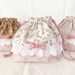 ❤︎完成品❤︎マチつき巾着　リバティフローティングフローラ