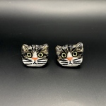 キジ白猫のピアス(レジン)