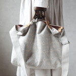 3WAYバッグ（anemone・ライトグレー/ショルダー刺繍なし）ミナペルホネン生地使用・ハンドメイド