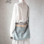 3WAYバッグ（anemone・ブルー/ショルダーベルト刺繍あり）ミナペルホネン生地使用・ハンドメイド