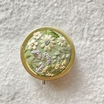 【再販 訳あり】コットンリネンと刺繍の野の花ピルケース5