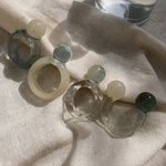 dusty￤リング クリアリング レジンアクセサリー クリアアクセサリー