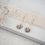 "Spinel×Iolite×Sapphire..Ajisai" 14kgf/サージカルステンレス スピネル アイオライト サファイア 紫陽花 ピアス☽