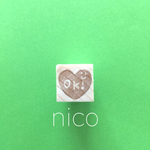 nico＊消しゴムはんこ＊ちびはんこOK!ハート